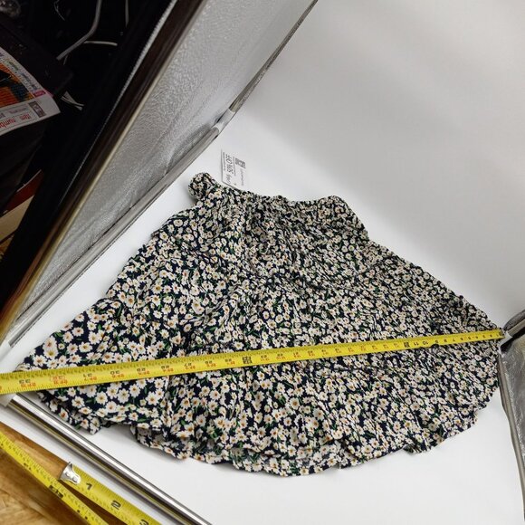 Women's High Waist Ruffle Skirt Flower Daisey Print Size M Alelly - Picture 6 of 9